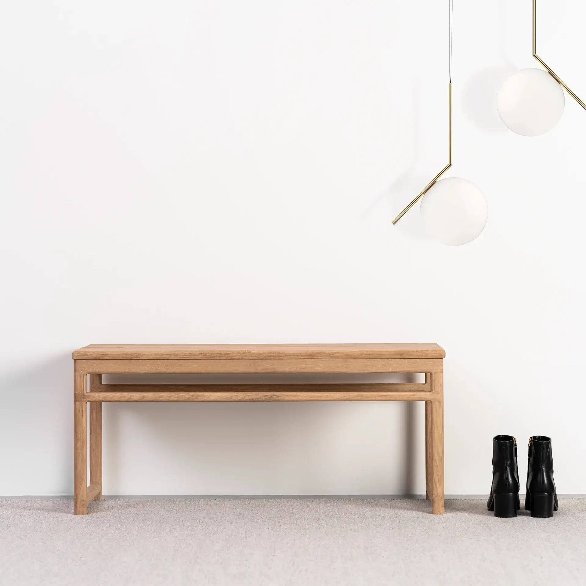 Oak Bench Alva – Natural Oak Frame - Image 5