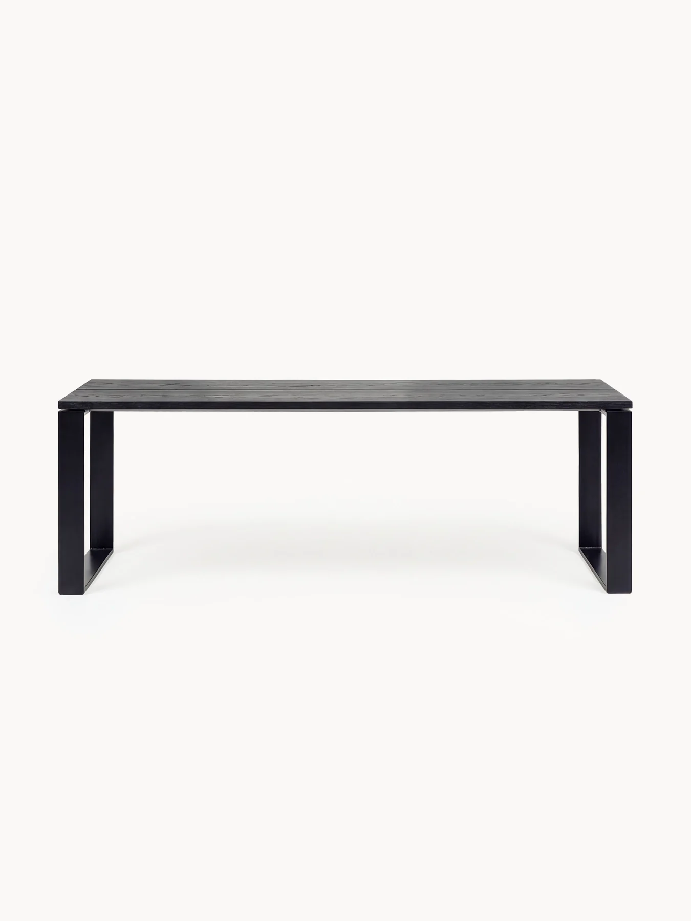 Dining table Diana  - Black Frame - Black oak Wood Top