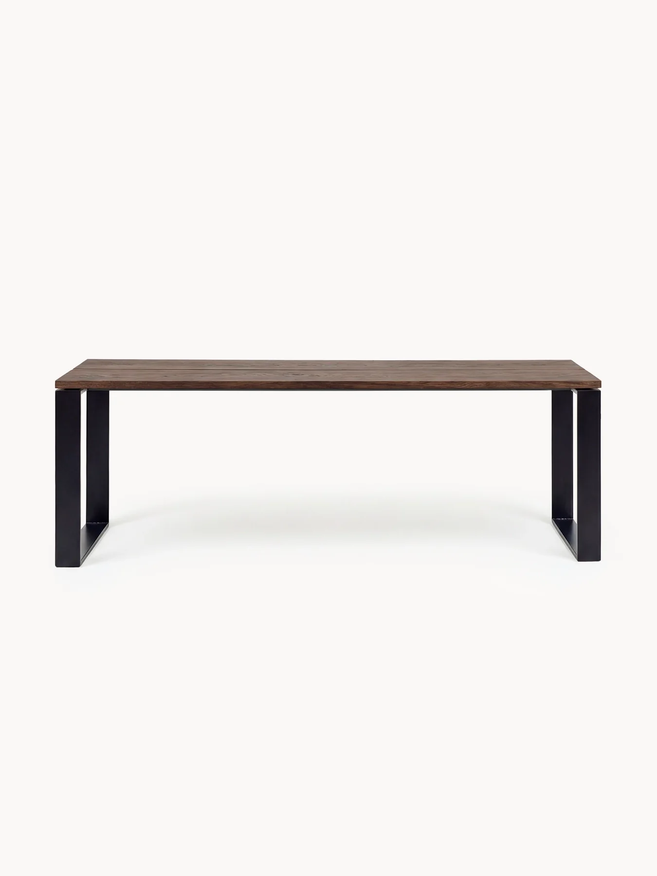 Dining table Diana  - Black - Dark oak Wood Top