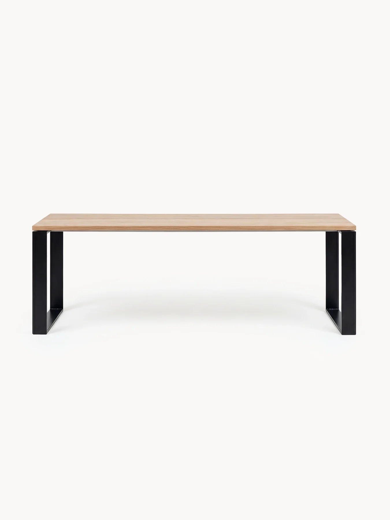 Dining table Diana - Black Frame - Oak Wood Top
