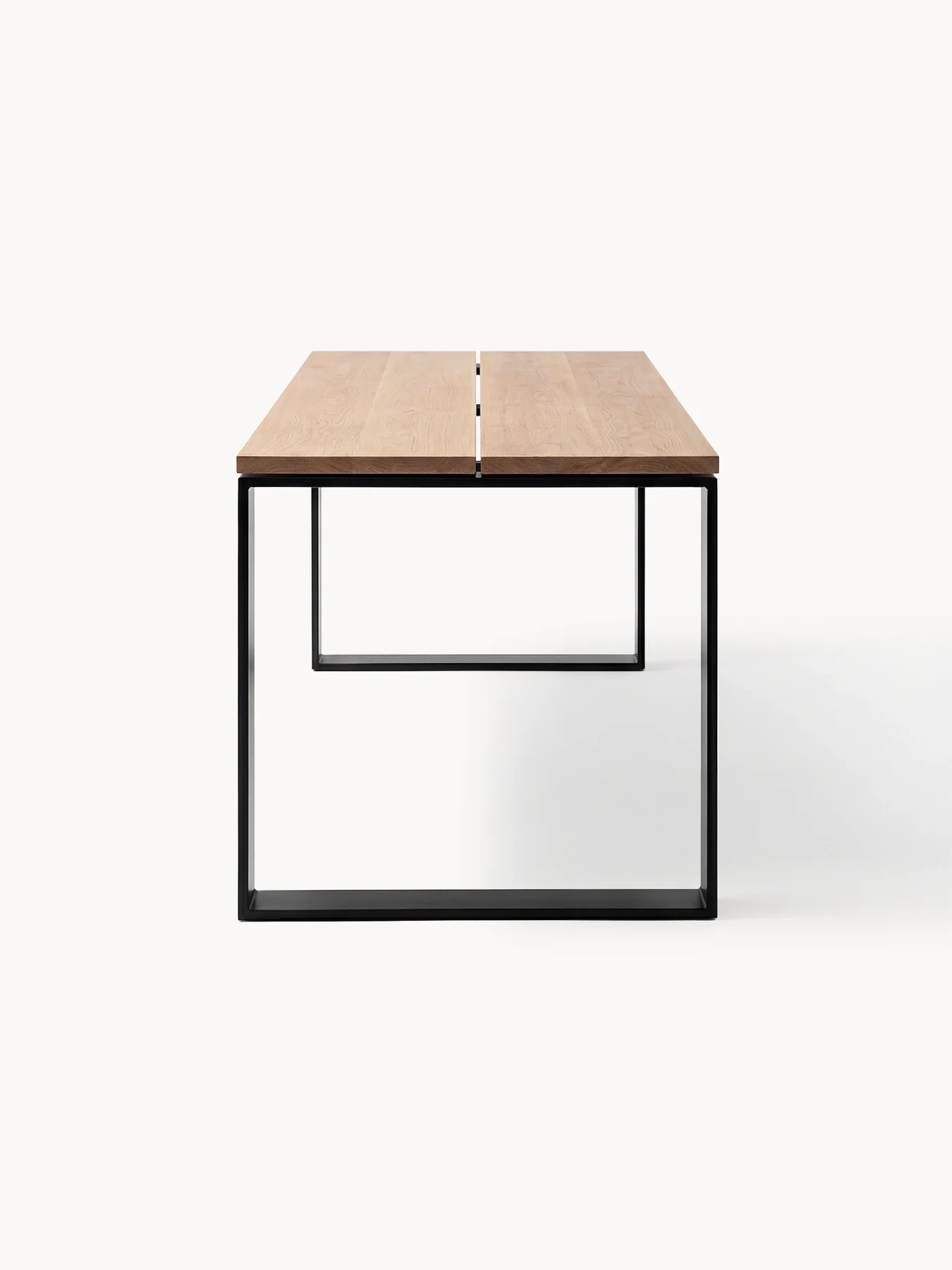 Dining table Diana - Black Frame - Oak Wood Top - Image 4