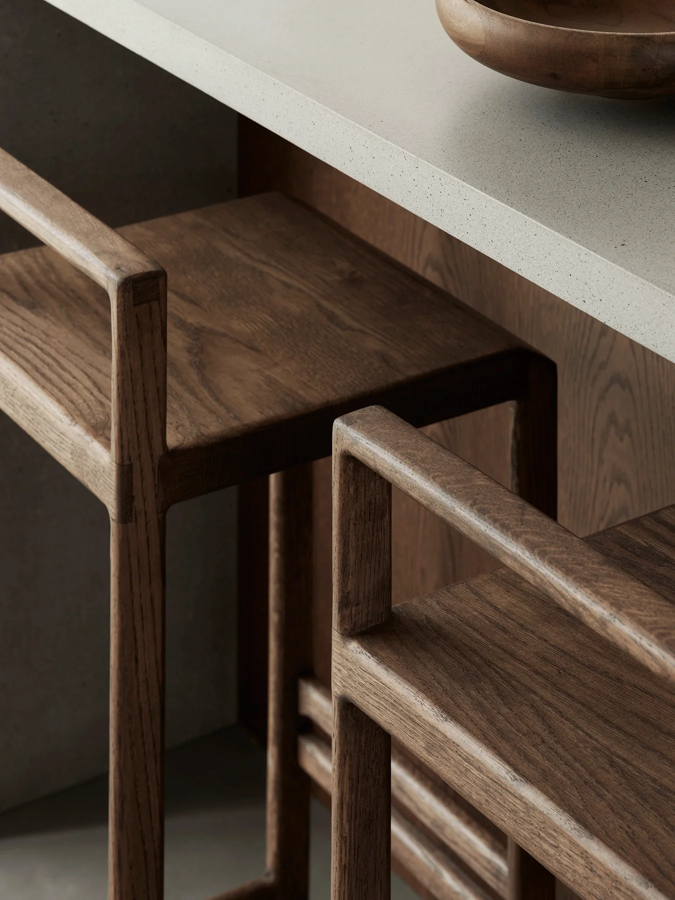 Oak Bar Stool Ebba – Dark Oak Frame - Image 3