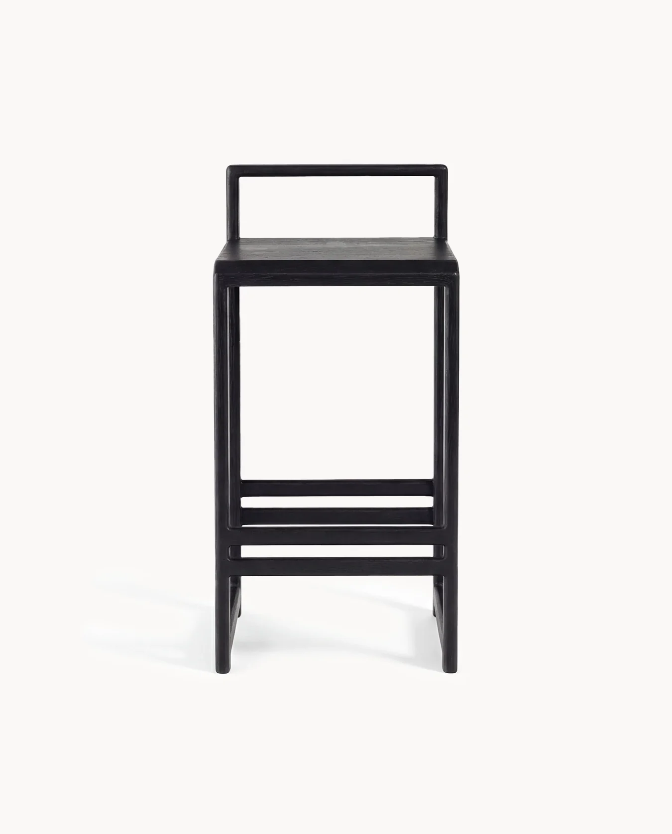 Oak Bar Stool Ebba – Black Oak Frame - Image 4