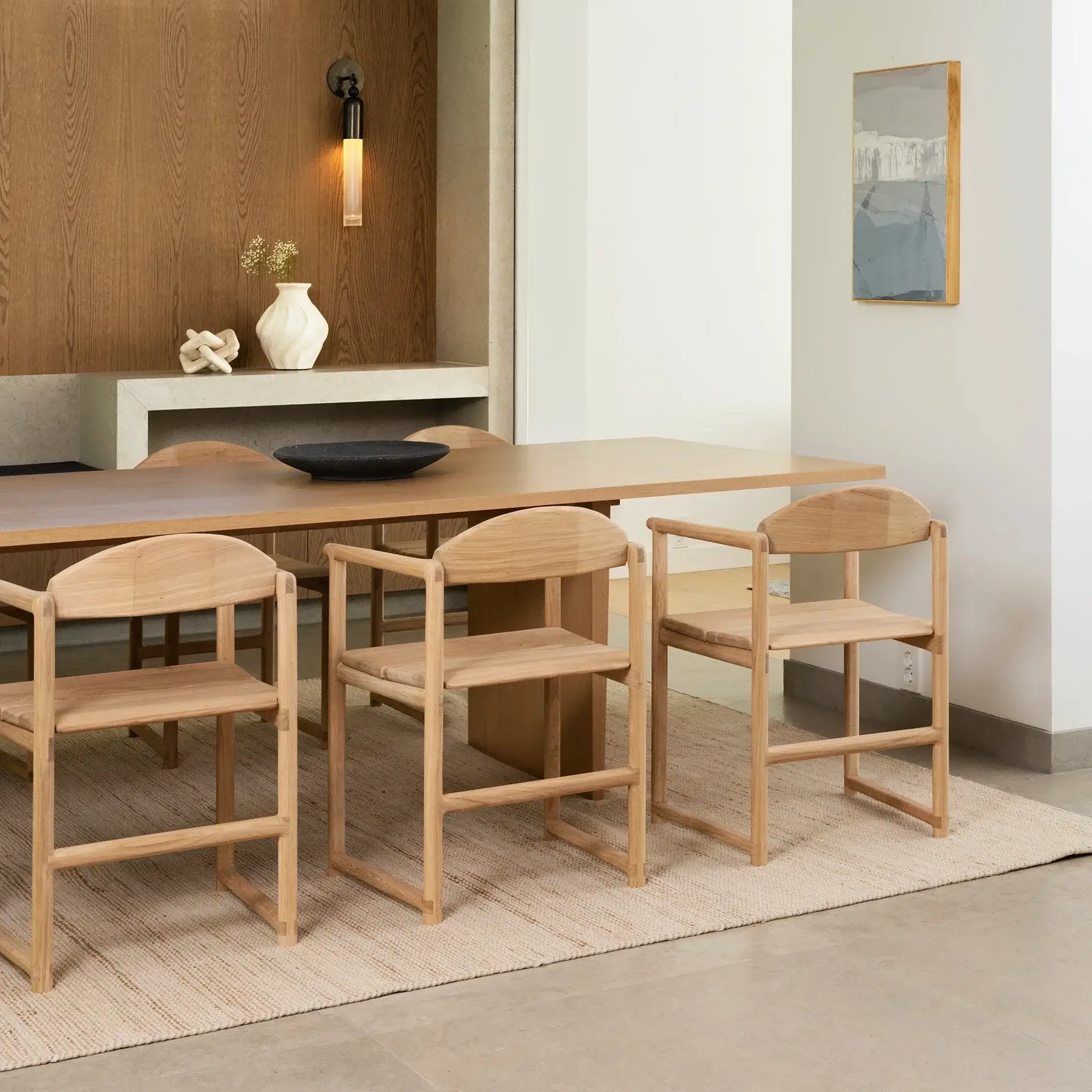 Dining Chair Erik - Oak Wood Frame - Image 3