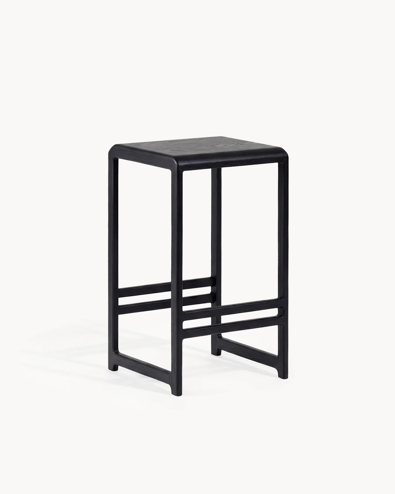 Oak Bar Stool Eva – Black Oak – Wood Seat
