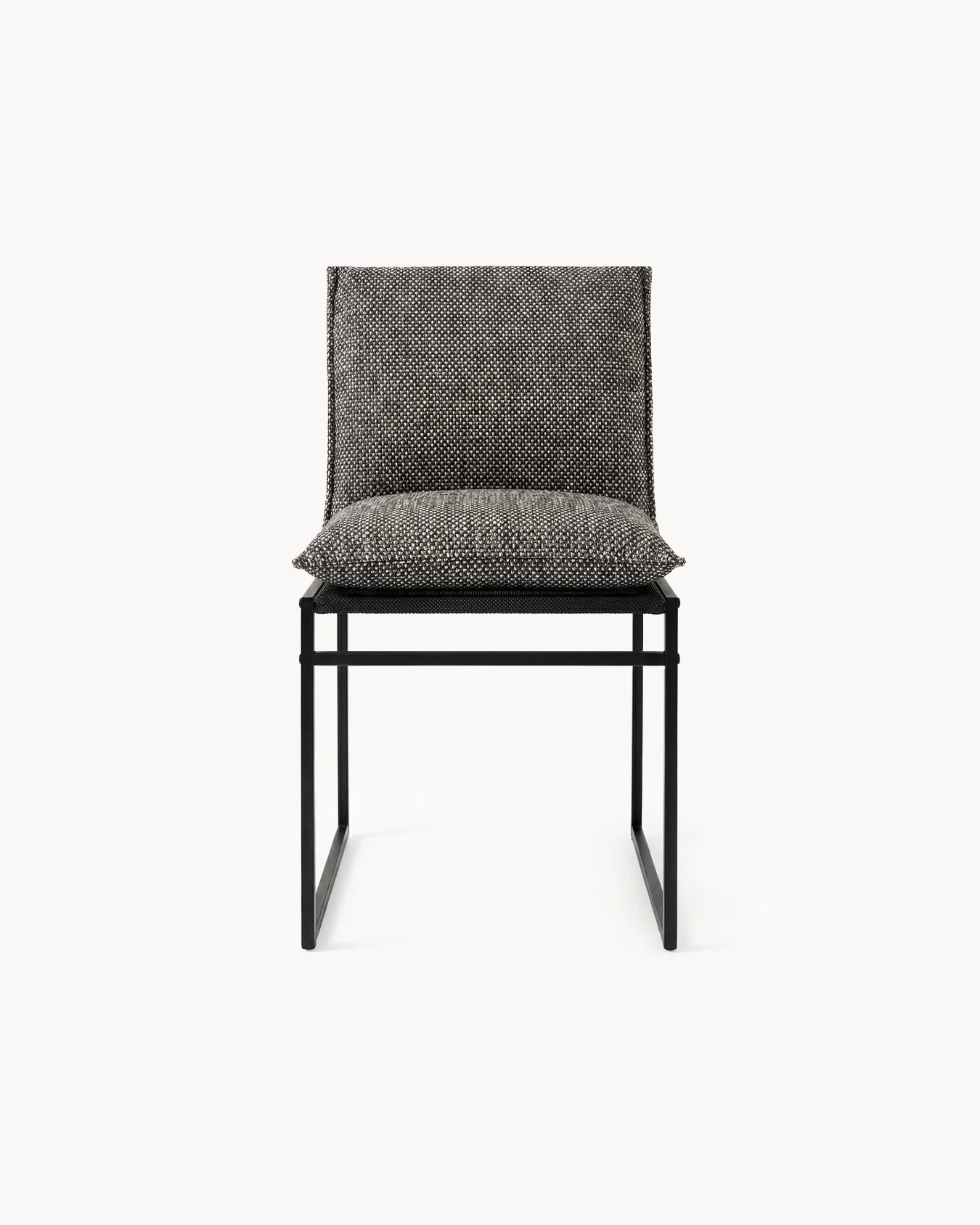 Garden Dining Chair Isa – Black Frame – Dusk - Image 2