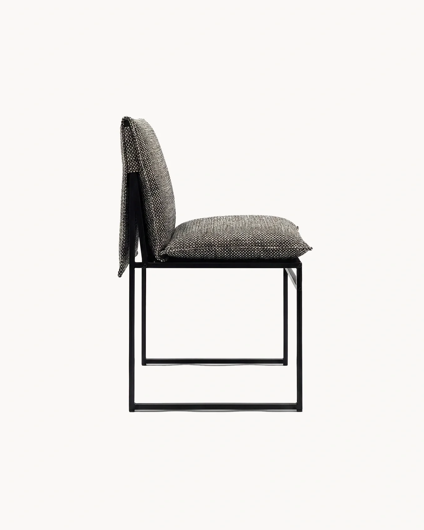 Garden Dining Chair Isa – Black Frame – Dusk - Image 3