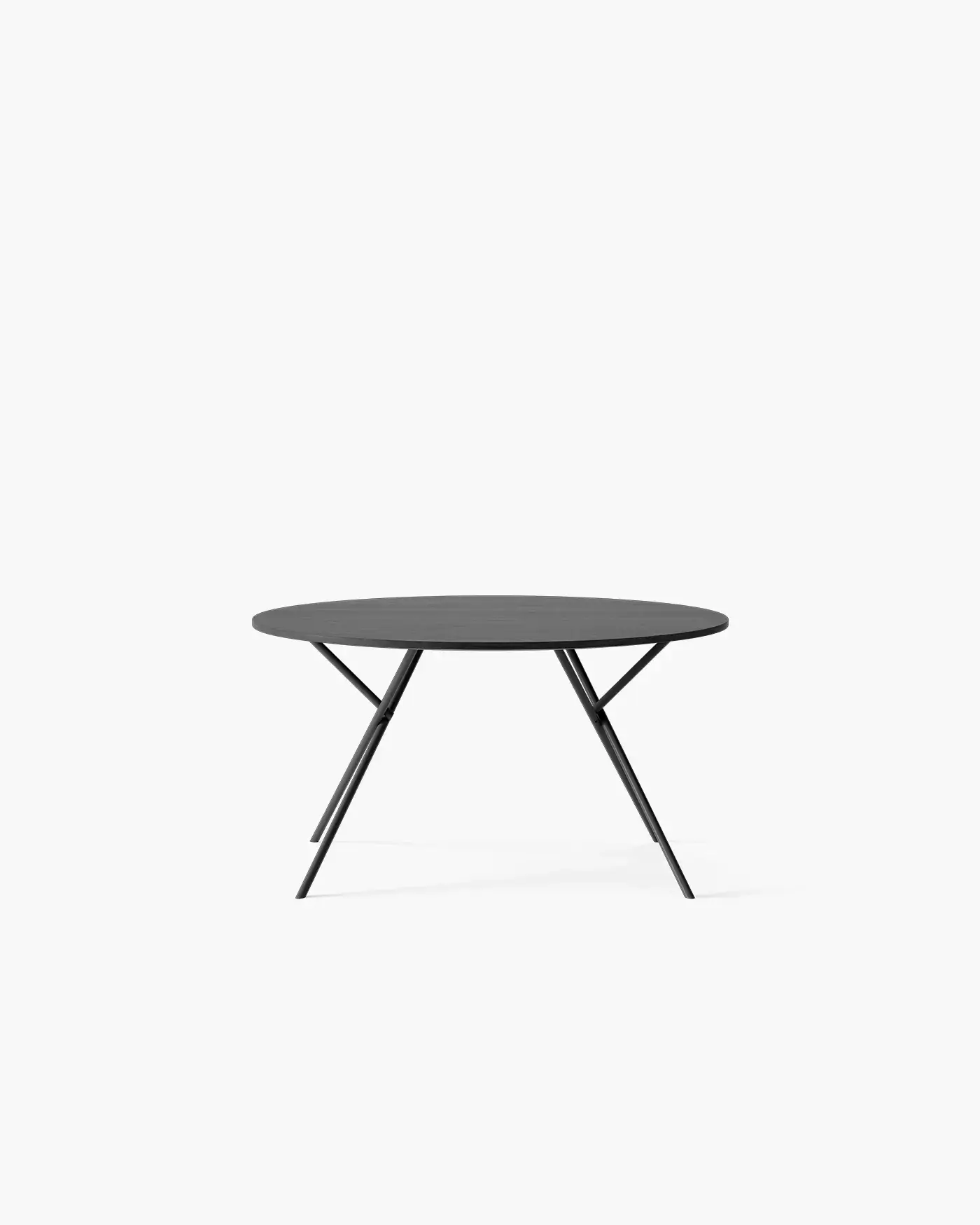 Dining table Luna - Black Frame - Black oak Wood Top