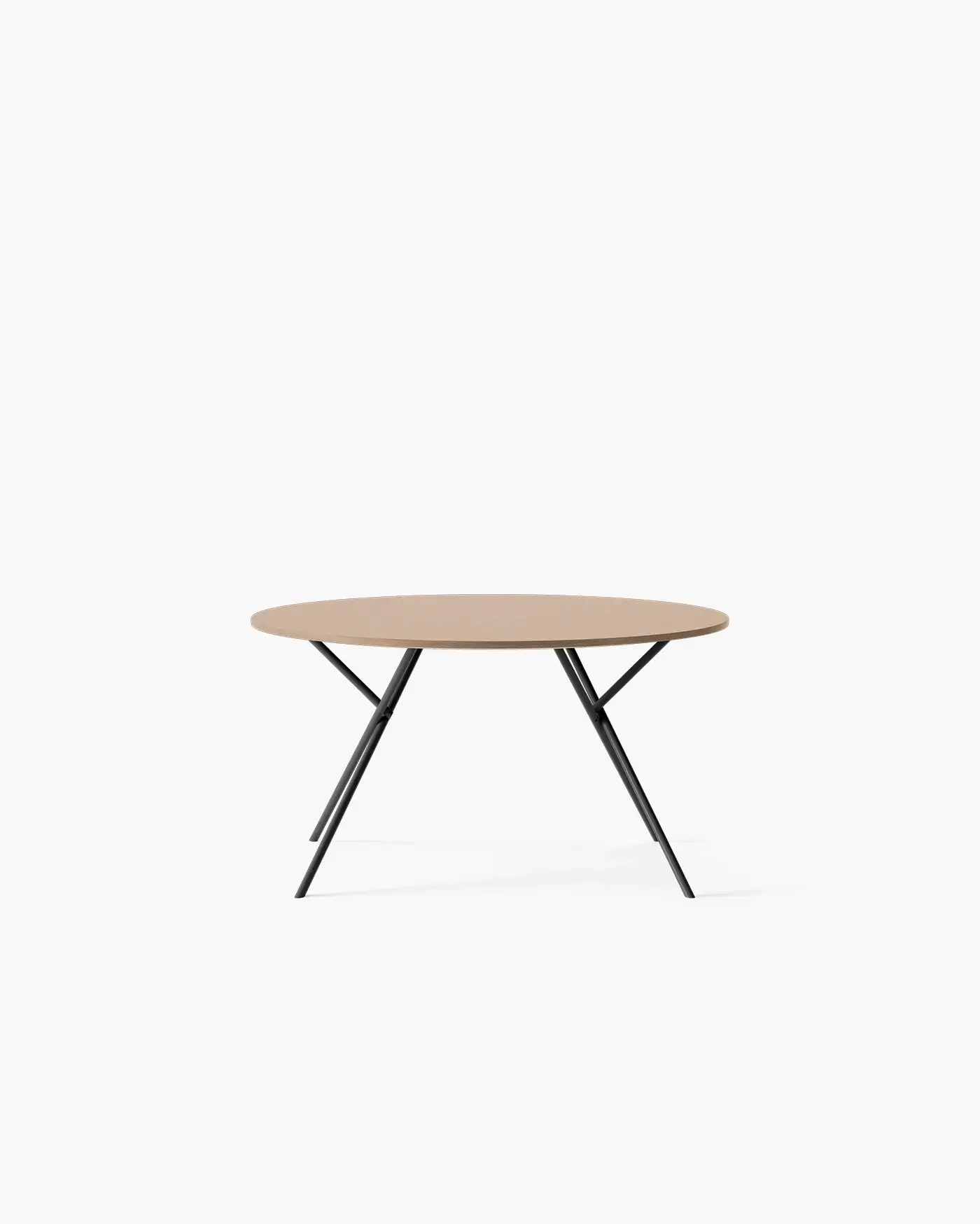 Dining table Luna - Black Frame - Oak Wood Top