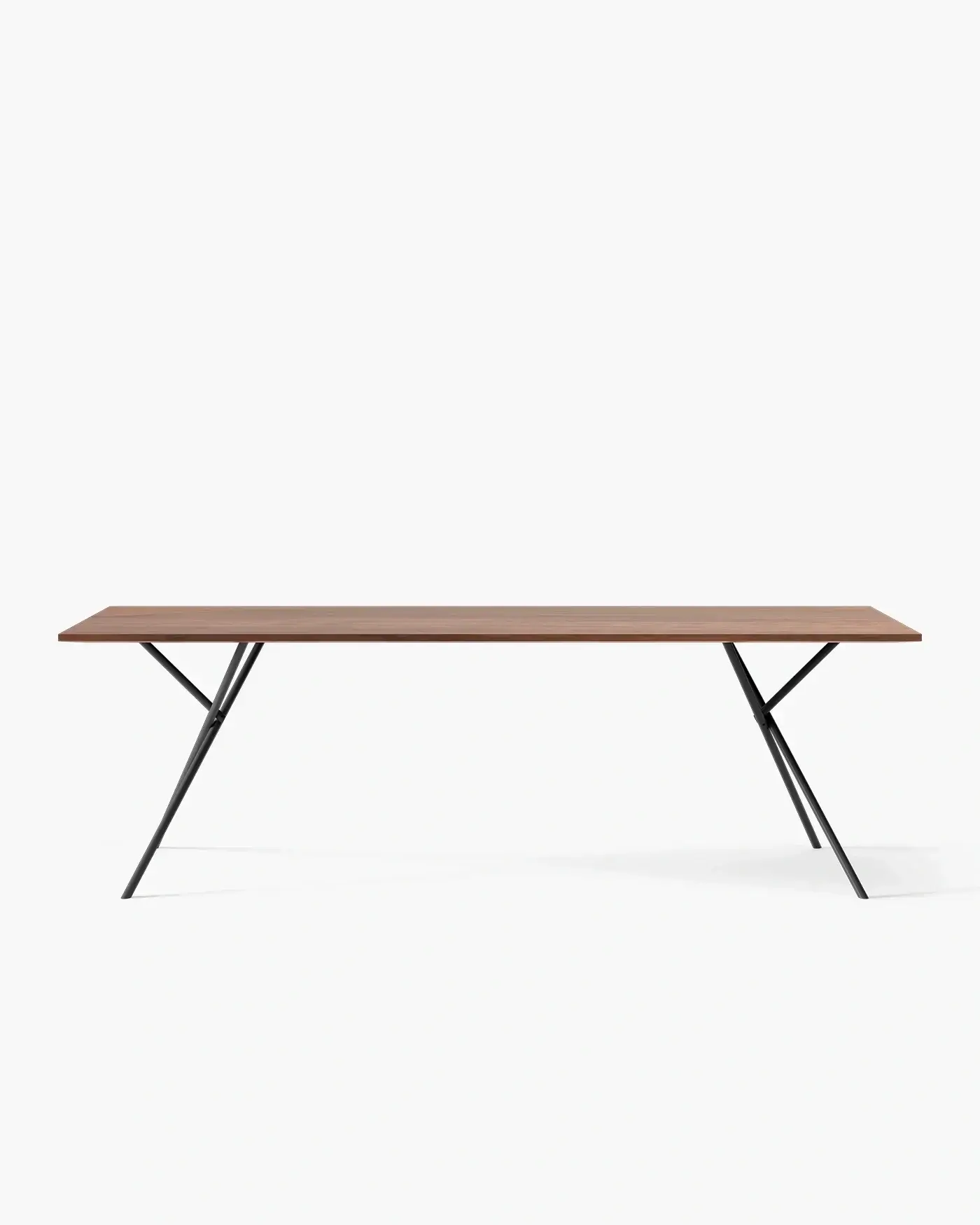 Dining table Melker - Black Frame - Dark oak Wood Top