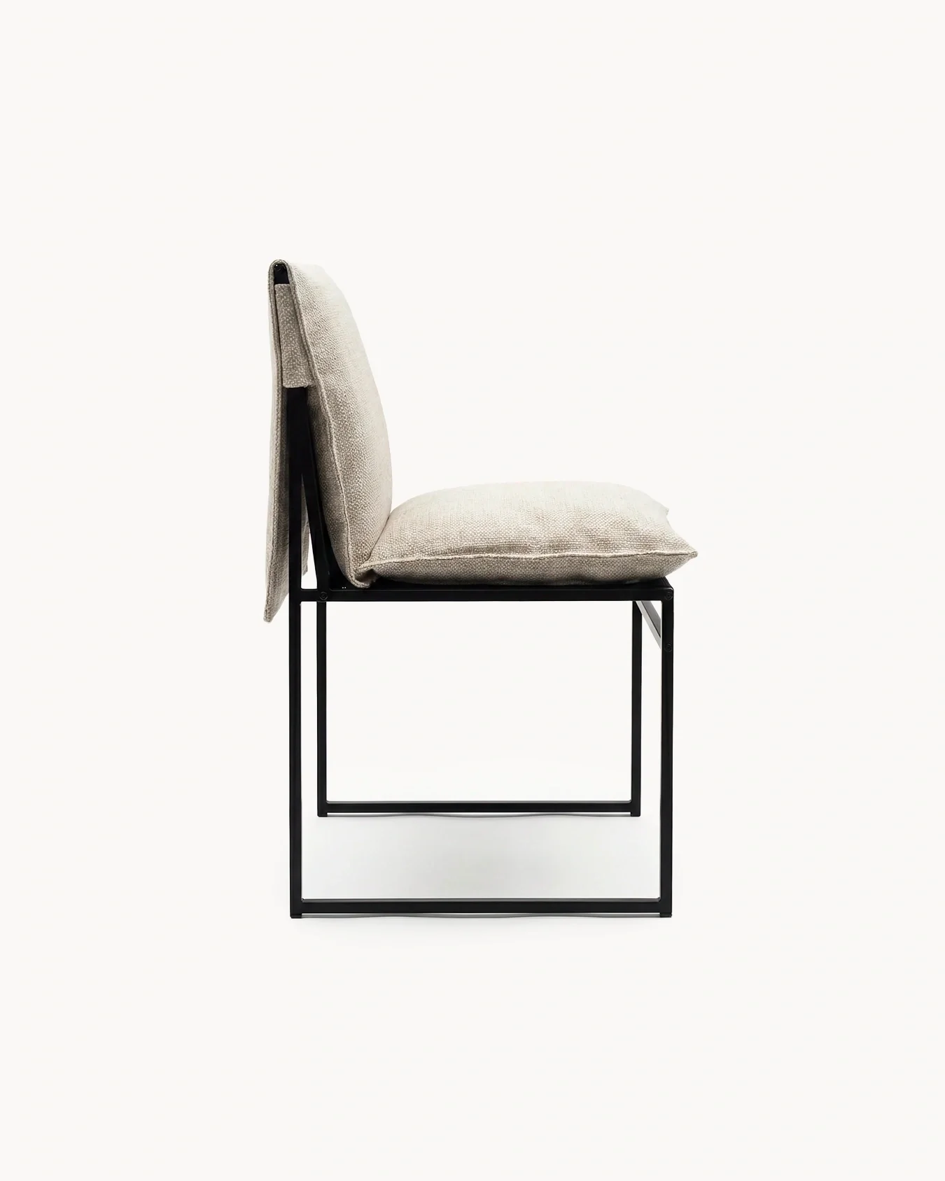 Garden Dining Chair Isa – Black Frame – Oat - Image 5