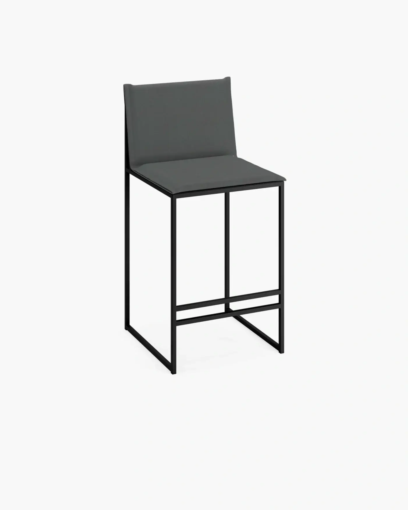 Outdoor Bar Stool Valter – Black Frame – Onyx Acrylic Cushion