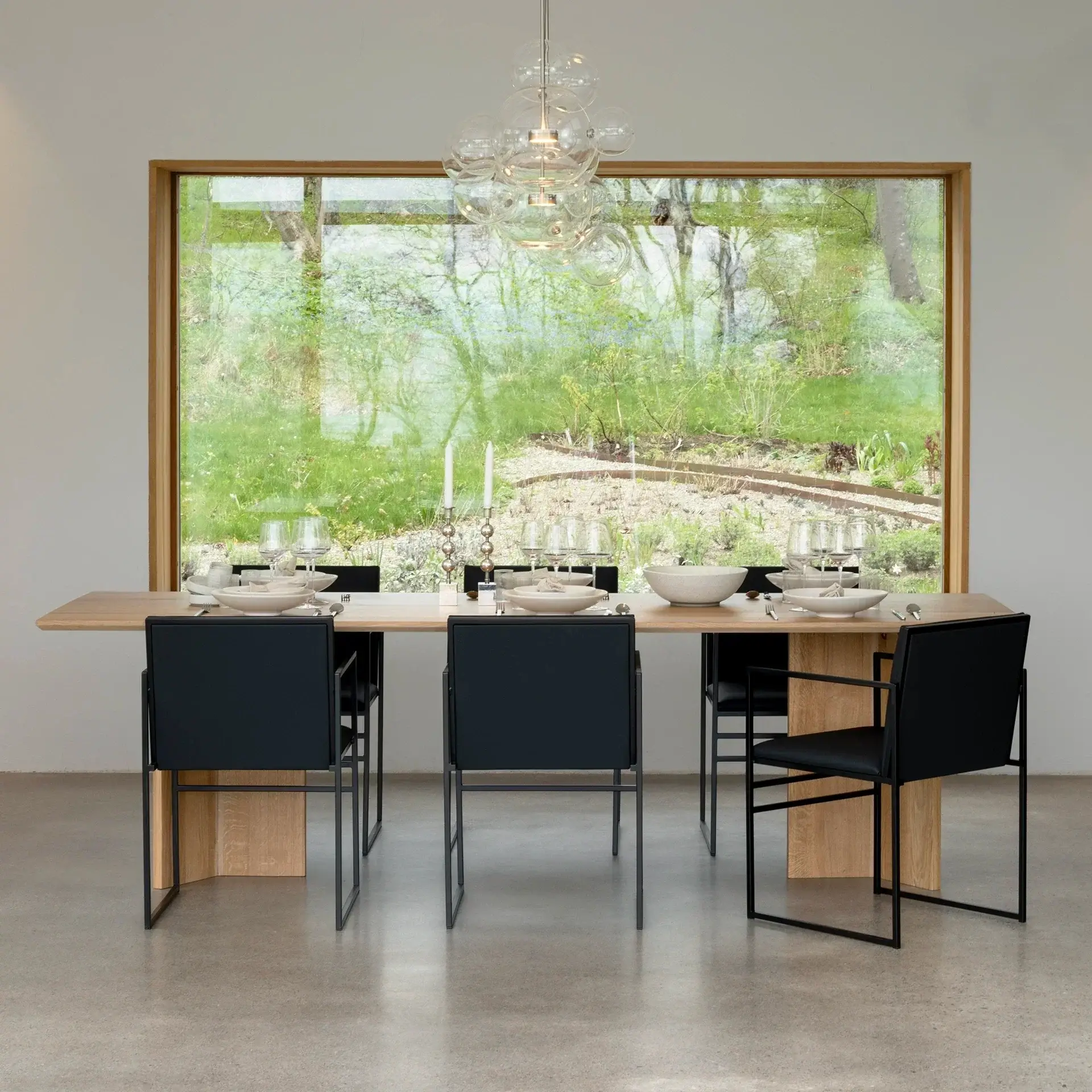 Dining chair Sella - Black Frame - Jade black leather - Image 6