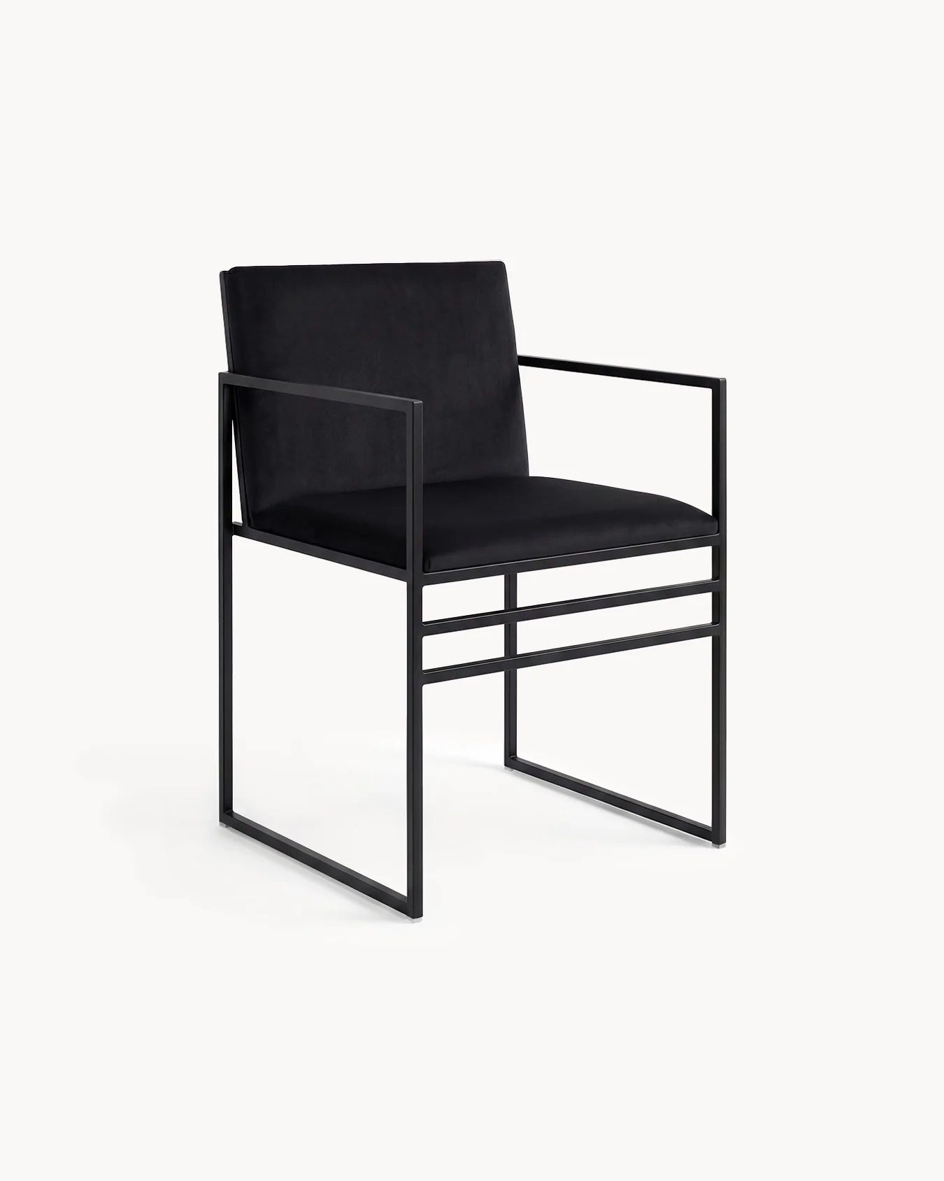 Dining chair Sella - Black - Jade black velvet