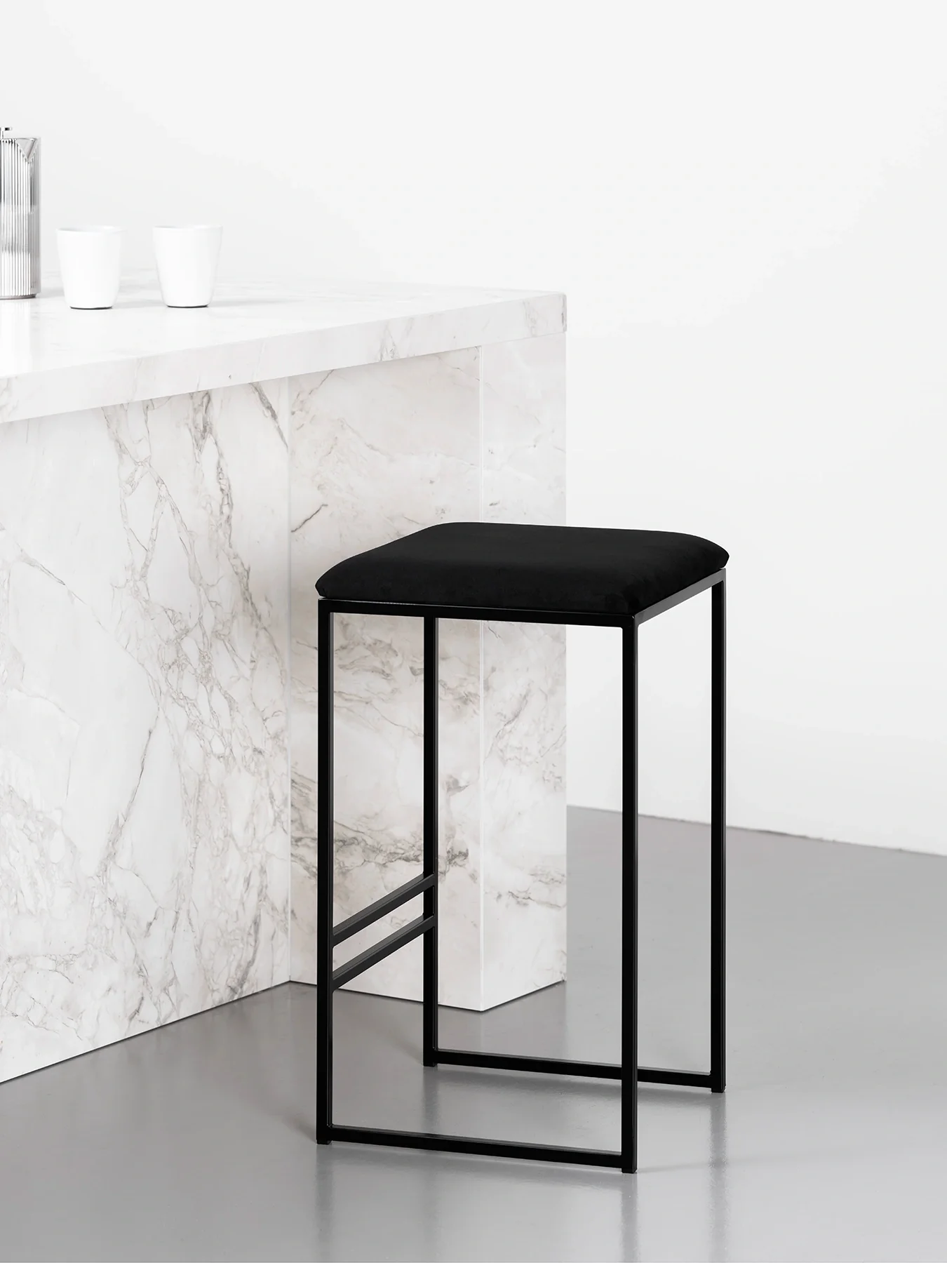 Bar Stool Svea – Black – Jade Black Velvet - Image 4