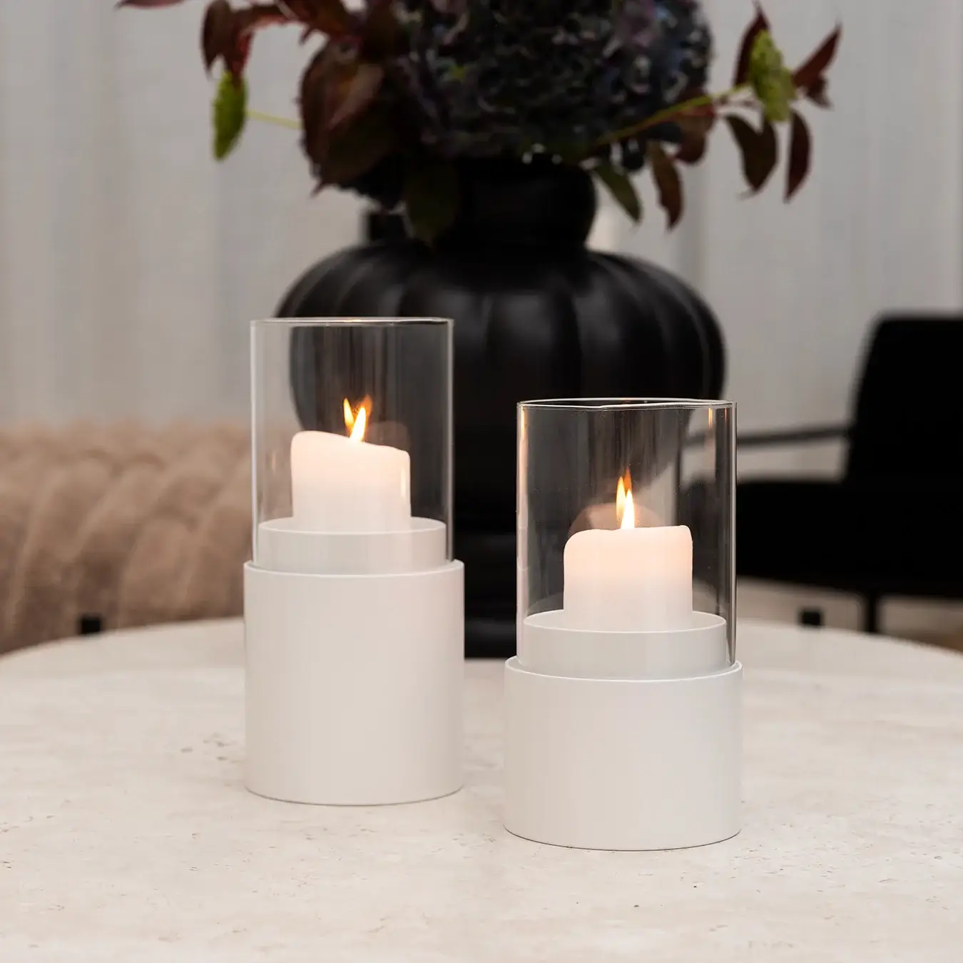 Candleholder Tom - 2set - White Frame - Image 2