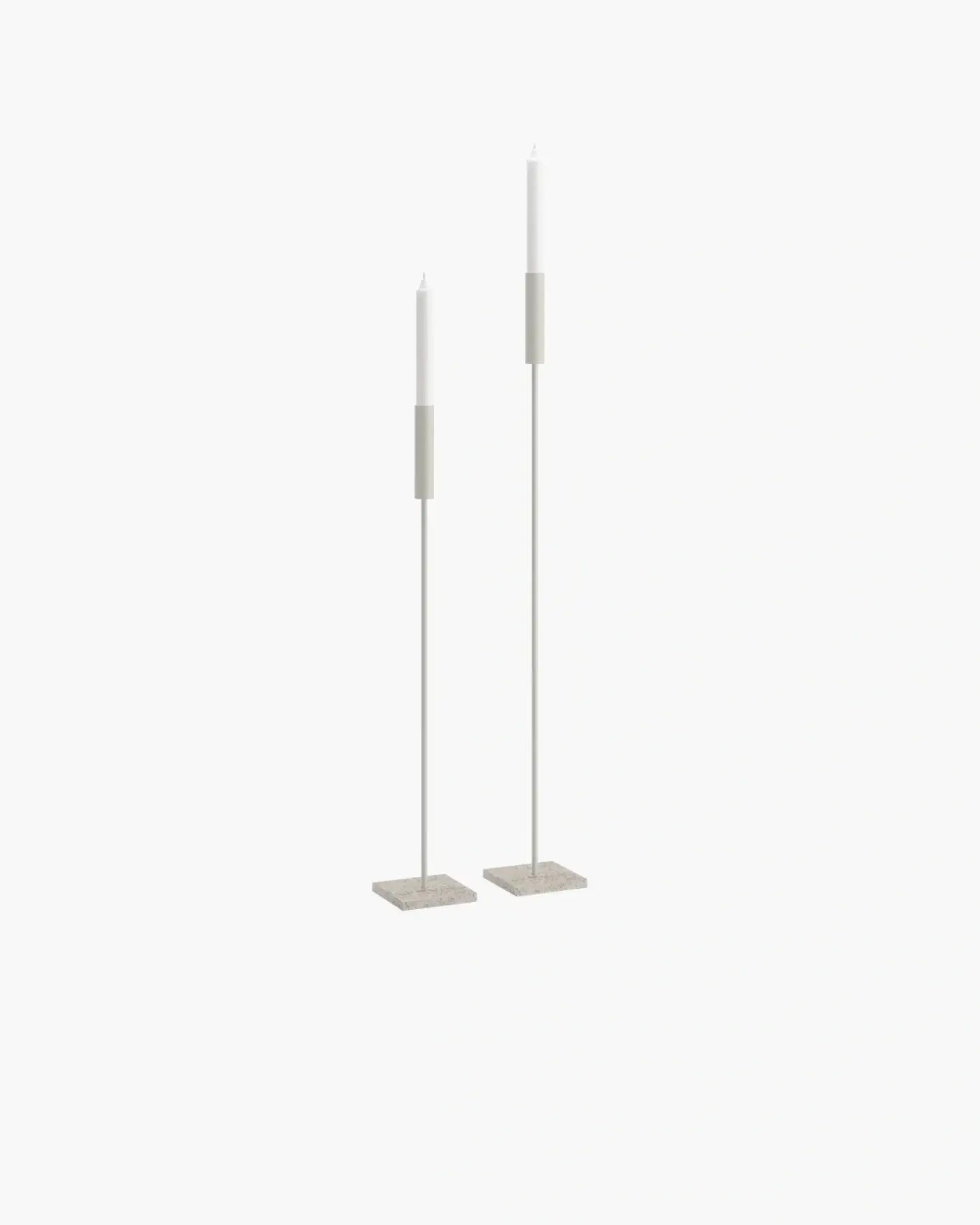 Candleholder Vera - 2 set - Beige Frame - Moorland Stone