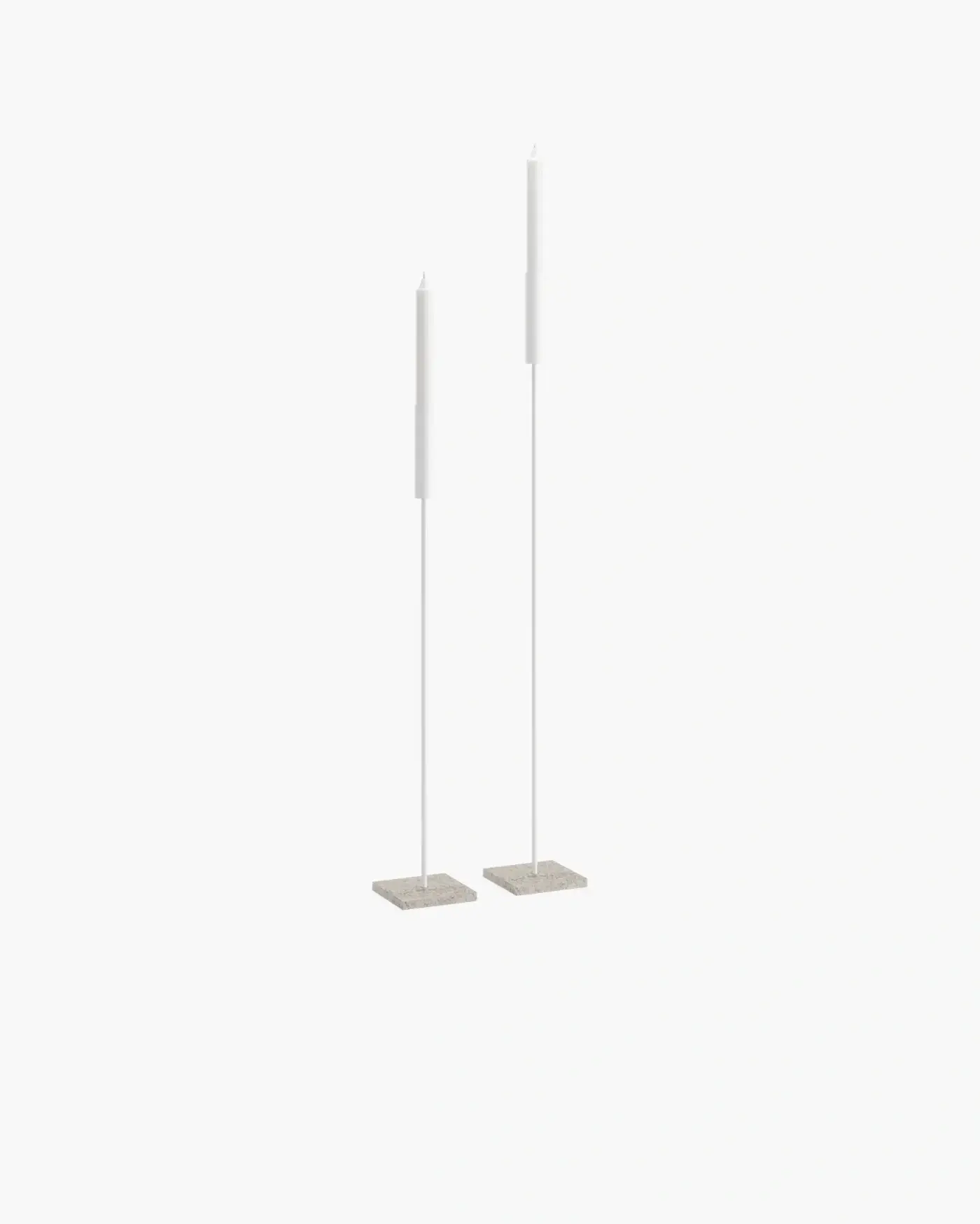 Candleholder Vera - 2 set - White Frame - Moorland Stone
