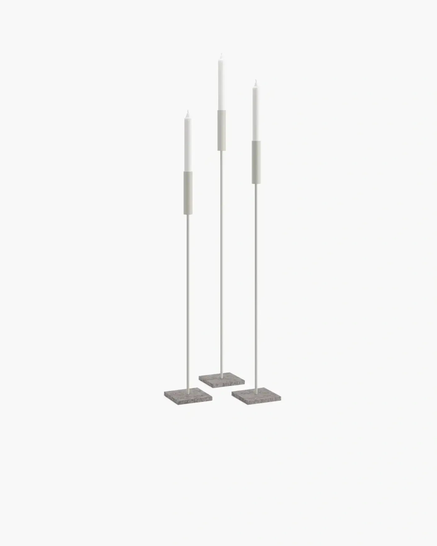 Candleholder Vera - Set - Beige Frame - Turbin grey Stone