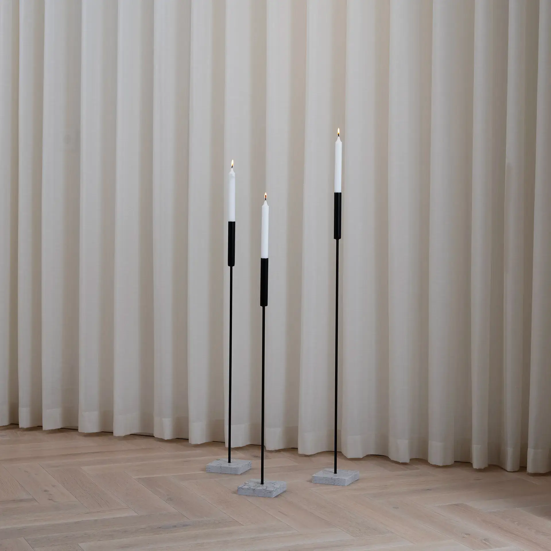 Candleholder Vera - Set Frame - Black Frame - Moorland Stone - Image 2